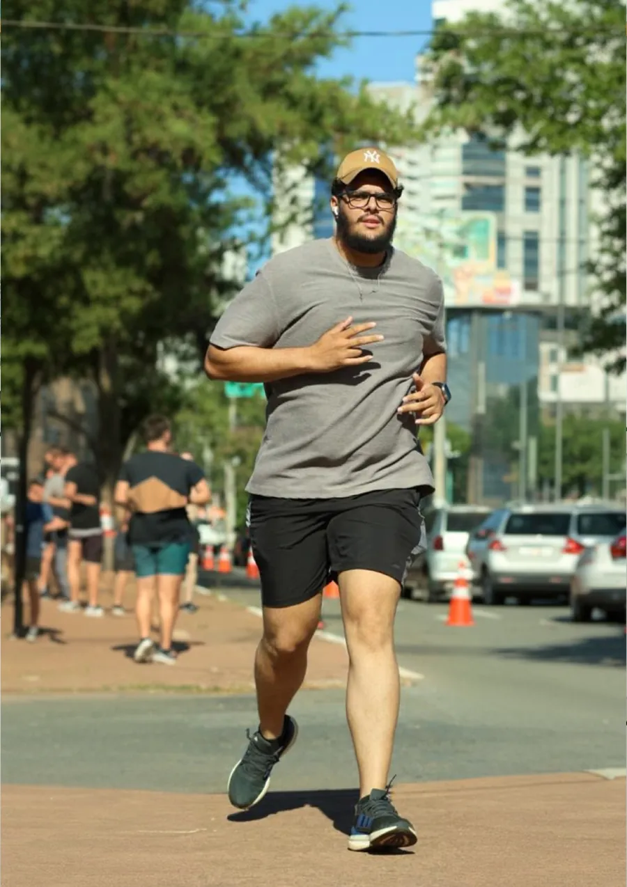 Paciente antes do acompanhamento: corrida